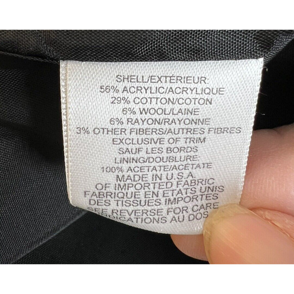 Talbot's Blazer Jacket Women's 10 Multi Colored Woven Frayed Edge Dbl Breasted - Picture 7 of 8